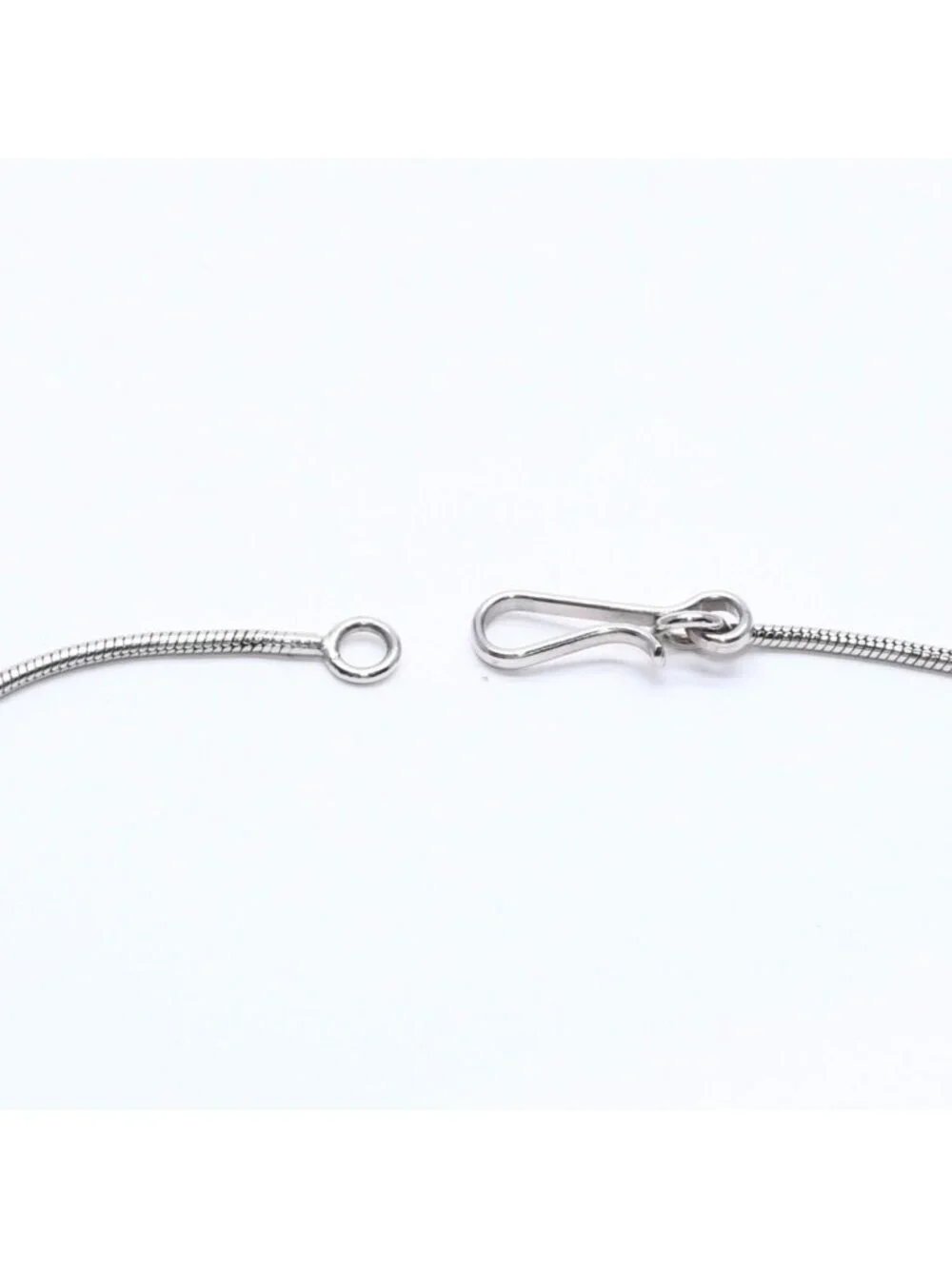 Chanel CC Logo Necklace Light Stone Silver